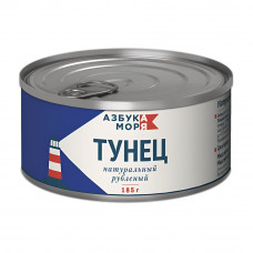 Тунец Азбука Моря Натуральный Рубленый 185г