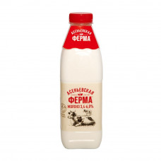 Молоко Асеньевская Ферма Пастеризованное 3,4-6% 900мл пэт
