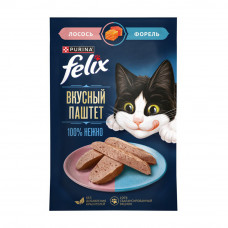 Корм Влажный для Кошек Felix Паштет Лосось Форель 75г Корм Влажный для Кошек Felix Паштет Лосось Форель 75г