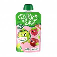 Пюре Фруктошки Яблоко Черешня Малина Красная Смородина 90г