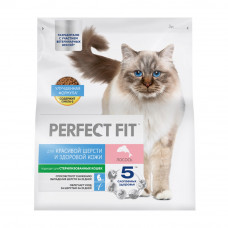 Корм для Кошек Perfect Fit Шерсть и Кожа Лосось 1,2кг
