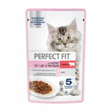 Корм Влажный для Котят Perfect Fit Говядина Соус 75г