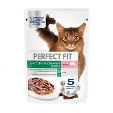 Корм Perfect Fit для Стерилизованных Кошек Лосось Соус 75г