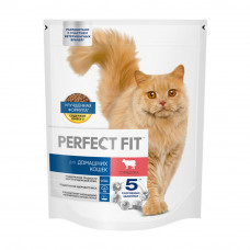 Корм Сухой Perfect Fit для Домашних Кошек Говядина 650г