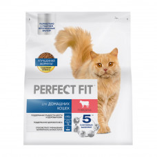 Корм Сухой Perfect Fit для Домашних Кошек Говядина 1,2кг
