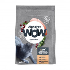 Корм для Стерилизованных Кошек Alphapet Wow Цыпленок 350г