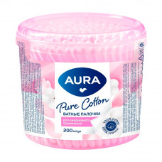 Ватные Палочки Aura 200шт Стакан