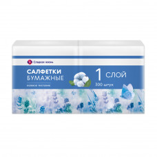 Салфетки Бумажные 1 Слой 300шт Сладкая Жизнь