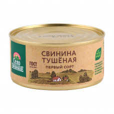 Свинина Тушеная Село Зеленое Первый Сорт ГОСТ 325г ж/б