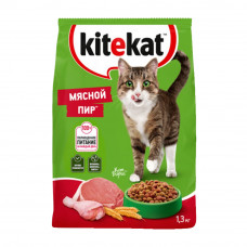 Корм Сухой для Кошек Kitekat Мясной Пир 1,3кг