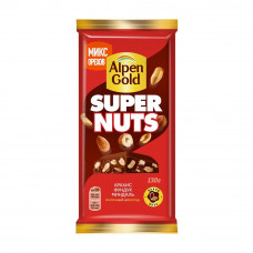 Шоколад Alpen Gold Super Nuts Арахис Фундук Миндаль 130г
