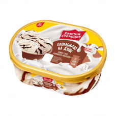 Мороженое Пломбир Золотой Стандарт Суфле Шоколад 445г