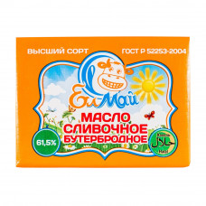 Масло Сливочное Елмай Бутербродное ГОСТ 61,5% 160г