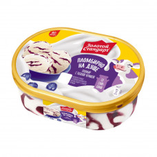 Мороженое Пломбир Золотой Стандарт Таежная Черника 445г Мороженое Пломбир Золотой Стандарт Таежная Черника 445г