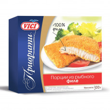 Порции из Филе Минтая Vici в Панировке 300г Порции из Филе Минтая Vici в Панировке 300г