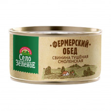 Свинина Тушеная Село Зеленое Фермерский Обед 325г ж/б