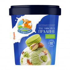 Мороженое Пломбир Фисташковое Пралине с Макаронс 300г