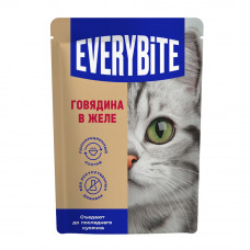 Корм Влажный для Кошек Everybite Говядина в Желе 75г Корм Влажный для Кошек Everybite Говядина в Желе 75г