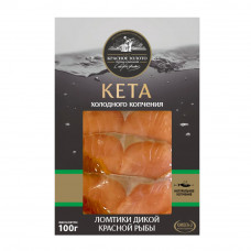 Кета Красное Золото Ломтики Холодного Копчения 100г