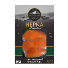 Нерка Красное Золото Ломтики Слабосоленая 100г Нерка Красное Золото Ломтики Слабосоленая 100г
