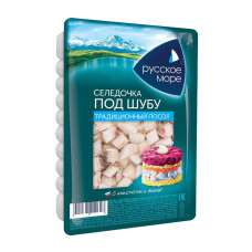 Сельдь Русское Море под Шубу Филе-Кусочки в Масле 400г