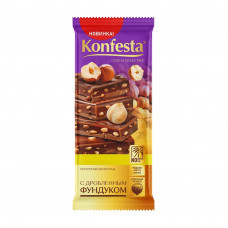 Шоколад Молочный Konfesta с Дробленым Фундуком 80г