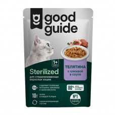 Корм Влажный для Кошек Good Guide Телятина Клюква Соус 75г