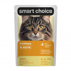 Корм Влажный для Кошек Smart Choice Курица в Желе 75г