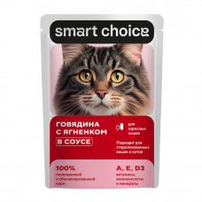 Корм Влажный для Кошек Smart Choice Говядина Ягненок 75г