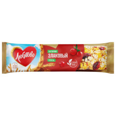 Батончик Злаковый Любятово Клюква 27г