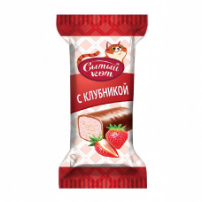 Крем Сытый Кот Глазированный с Клубникой 23% 30г
