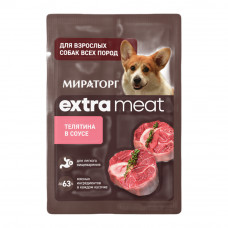 Корм Влажный для Собак Мираторг Телятина в Соусе 80г