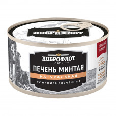 Печень Минтая Доброфлот Натуральная Тонкоизмельченная 185г