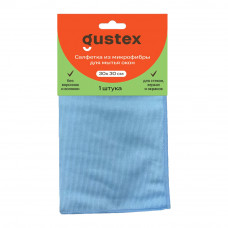 Салфетка Gustex из Микрофибры для Мытья Стекол 1шт