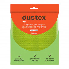 Салфетки Gustex для Уборки Целлюлозные Губчатые 3шт