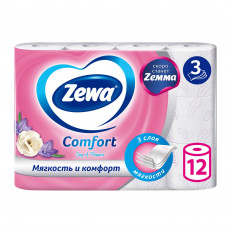 Туалетная Бумага Zewa Comfort Цветы 3 Слоя 12 Рулонов