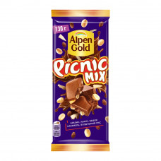 Шоколад Alpen Gold Молочный Picnic Mix 130г Шоколад Alpen Gold Молочный Picnic Mix 130г