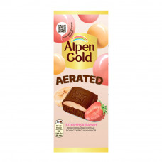 Шоколад Alpen Gold Aerated Пористый Клубника Банан 75г