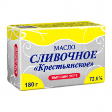 Масло Сливочное Узоры Крестьянское 72,5% 180г