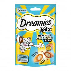 Лакомство для Кошек Dreamies Нежный Лосось и Сыр 60г Лакомство для Кошек Dreamies Нежный Лосось и Сыр 60г