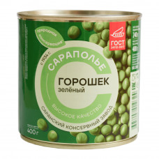 Горошек Сараполье Зеленый в/с 400г ж/б Ключ