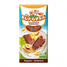 Шоколад Коровка Арахис Фундук Вафельная Крошка 75г Шоколад Коровка Арахис Фундук Вафельная Крошка 75г