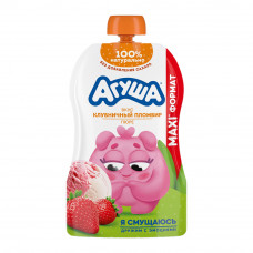 Пюре Агуша Клубничный Пломбир 160г дой-пак