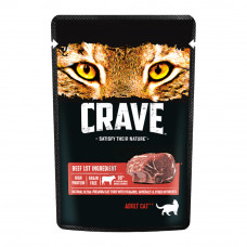 Корм Влажный для Взрослых Кошек Crave Говядина в Желе 70г Корм Влажный для Взрослых Кошек Crave Говядина в Желе 70г