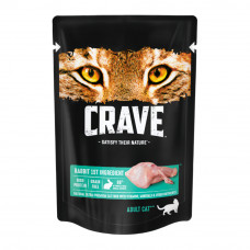 Корм Влажный для Взрослых Кошек Crave Кролик в Желе 70г Корм Влажный для Взрослых Кошек Crave Кролик в Желе 70г