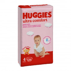 Подгузники Huggies Ultra Comfort для Девочек №4 8-14кг 66шт