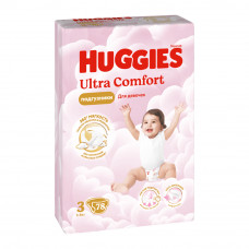 Подгузники Huggies Ultra Comfort для Девочек №3 5-9кг 78шт