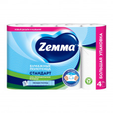 Бумажные Полотенца Zemma Стандарт 2 Слоя 4 Рулона