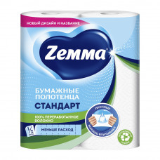 Бумажные Полотенца Zemma Стандарт 2 Слоя 2 Рулона