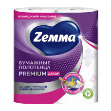 Бумажные Полотенца Zemma Premium Декор 2 Слоя 2 Рулона